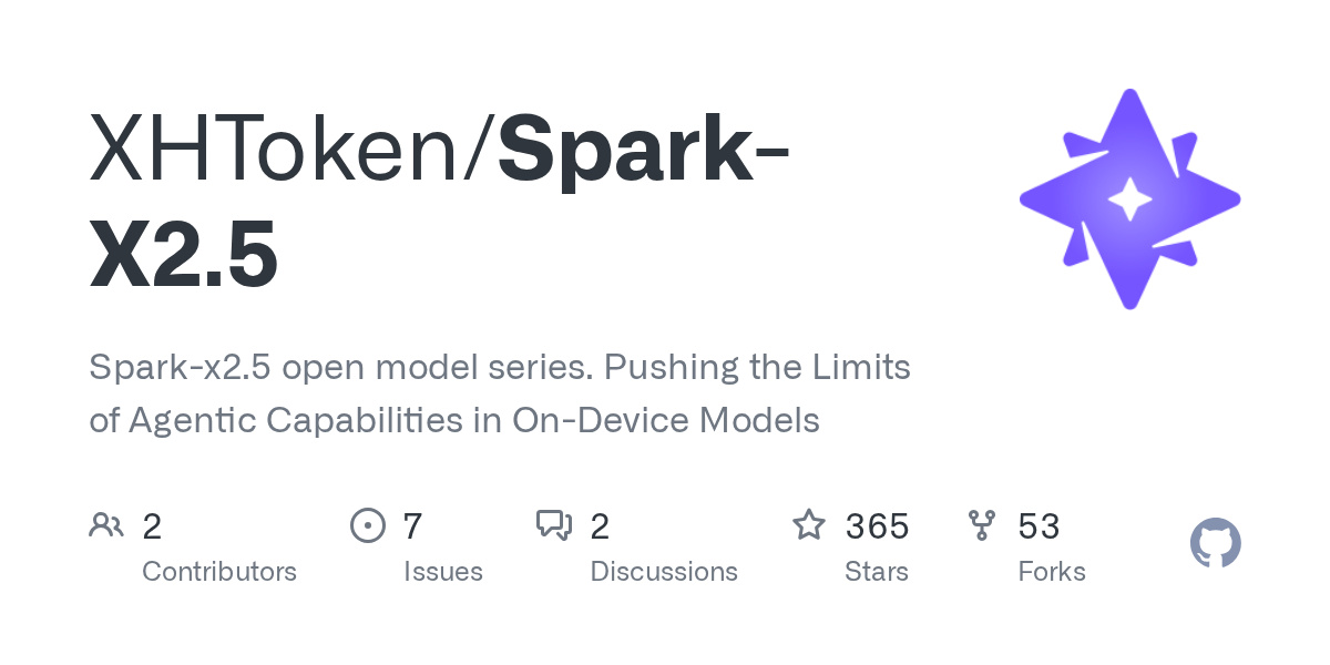 이미지: GitHub XHToken/Spark-X2.5 (Apache-2.0)